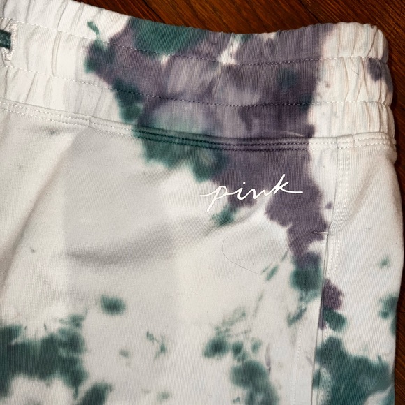blue tie-dye PINK sweatpants - Picture 2 of 3